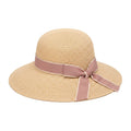 Elnpvieh™ Kensington Ribbon Wide-Brim Sun Hat – Women's Packable Resort Hat, British-Inspired Summer Fedora