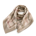 Elnpvieh™ Briar Plaid Recycled-Blend Scarf – 35 in British Check Square Headscarf, Hair & Waist Wrap